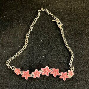 Floral Pink Bracelet 7”